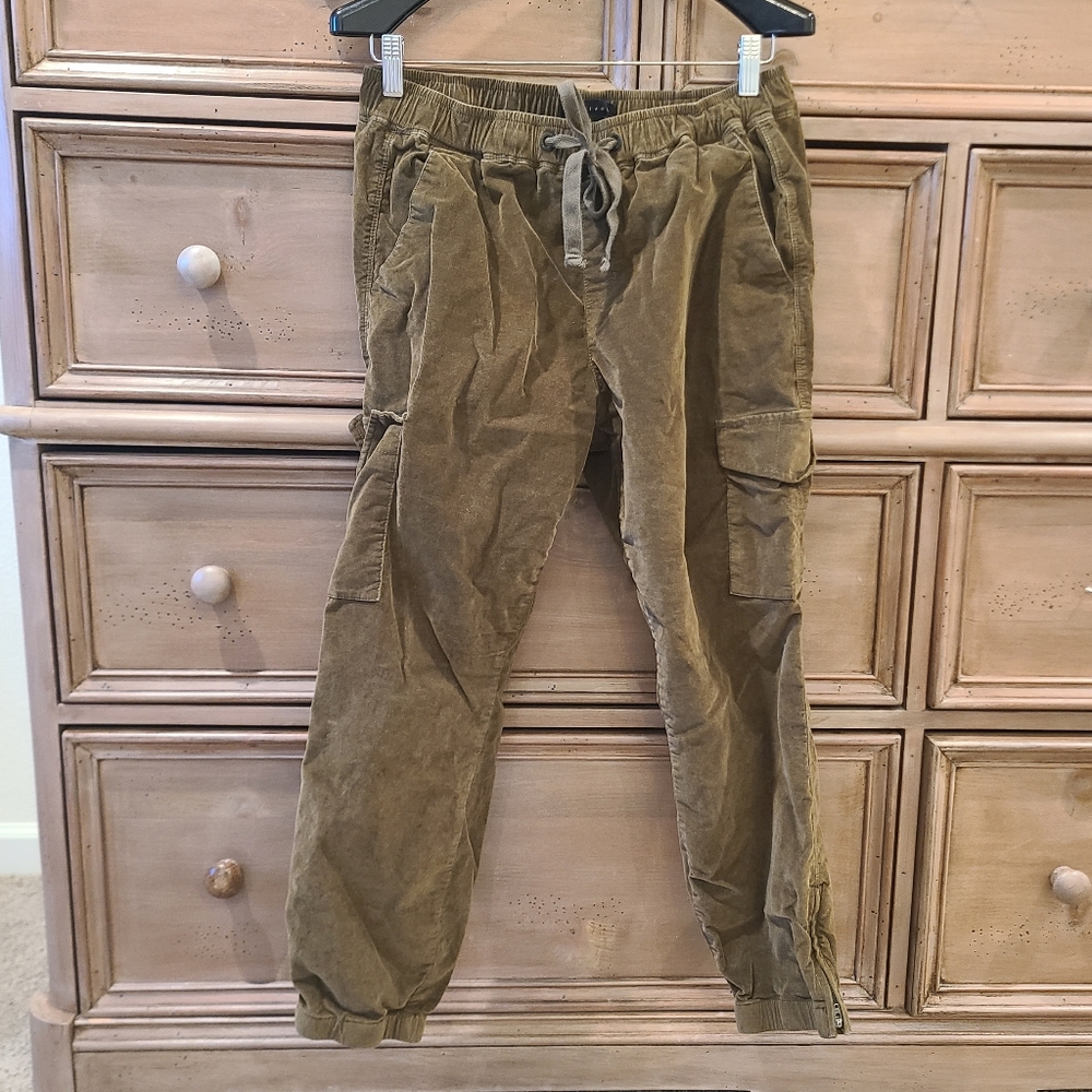 Sanctuary green ish cargo style corduroy pant women's L